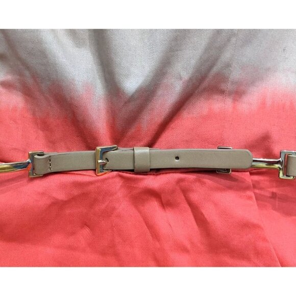 NWT NINE WEST 98% Cotton Coral Tan Belted Sheath Dress Sz 8 Sleeveless Tie Dye - Picture 7 of 11